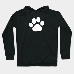 White Dog Paw Print Hoodie